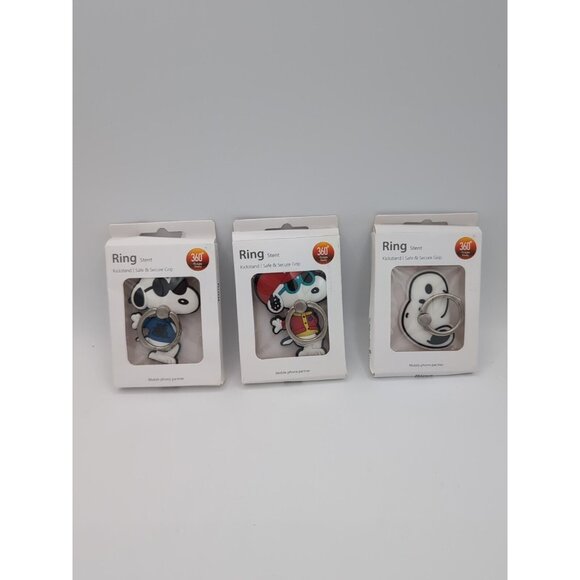Stent 360 Degree Ring Cell Phone Kickstand 3 Pack Snoopy - Picture 1 of 4